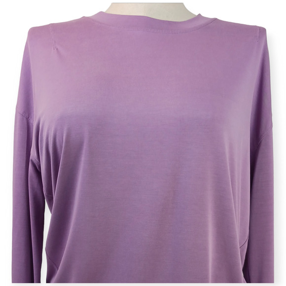 Lululemon SZ 8 Side Cinch Long Sleeve Crew Wisteria Purple - Picture 3 of 8
